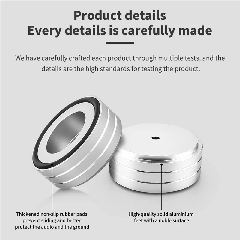 AF89-أقدام عزل الصوت الألومنيوم مكبر للصوت قدم 58X22mm لوحة عزل القرص الدوار للصوت، مكبرات الصوت، مكبر للصوت، DAC #4