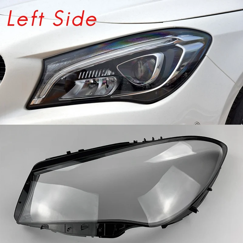 For Mercedes-Benz W117 CLA180 200 220 260 2017-2019 Headlight Lens Cover Transparent Lampshade Glass Shell