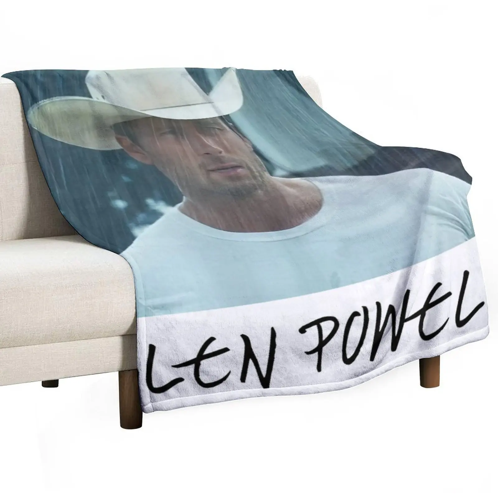 

Glen Powell Throw Blanket Thermal Kid'S Hairy for winter Blankets