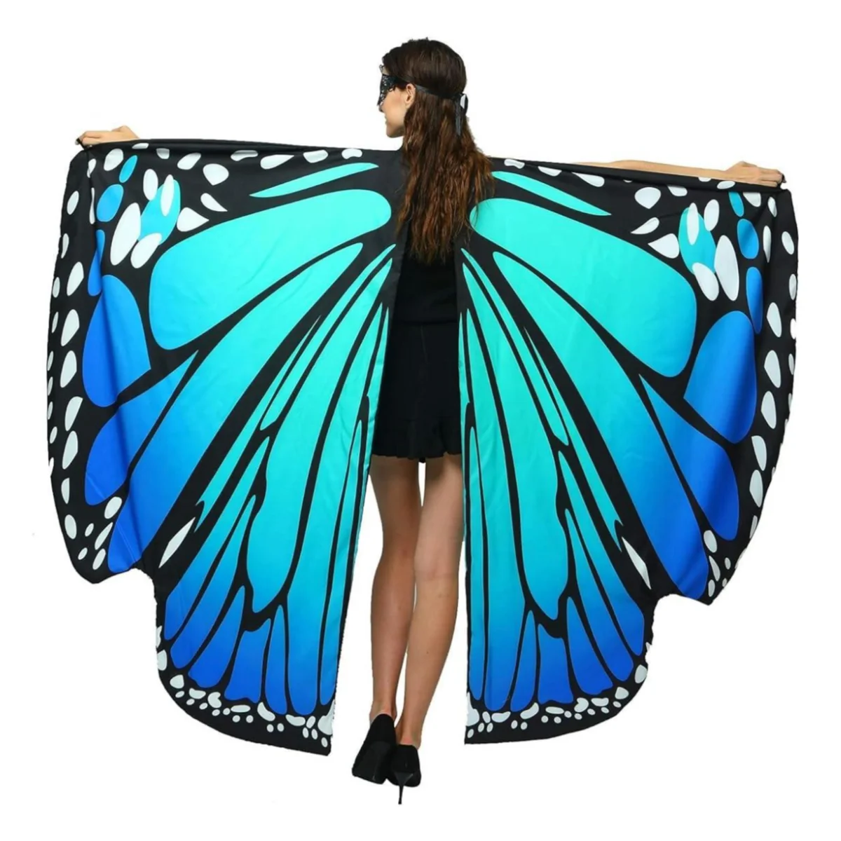 

Butterfly Wings Costume Rainbow Butterfly Wings Cape Shawl Fairy Ladies Dance Costume Festival Dress Up Cosplay Accessory Props