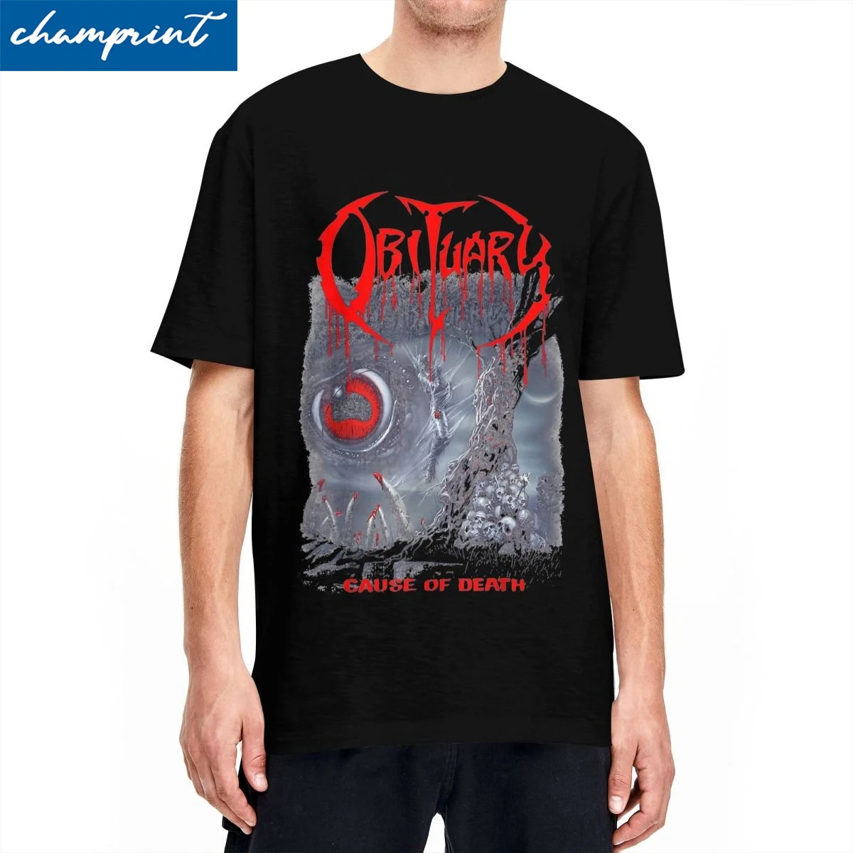 Obituary Bring The Noise T Shirt for Men Women Pure Cotton Novelty T-Shirts Death Metal Band Tee Shirt Short Sleeve Clothes