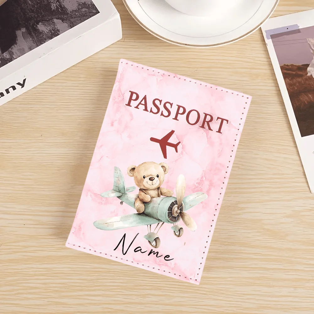 [Custom Name Passport Holder] Personalized Passport Wallet | Custom Name, Elegant Text Design, Foldable Lightweight
