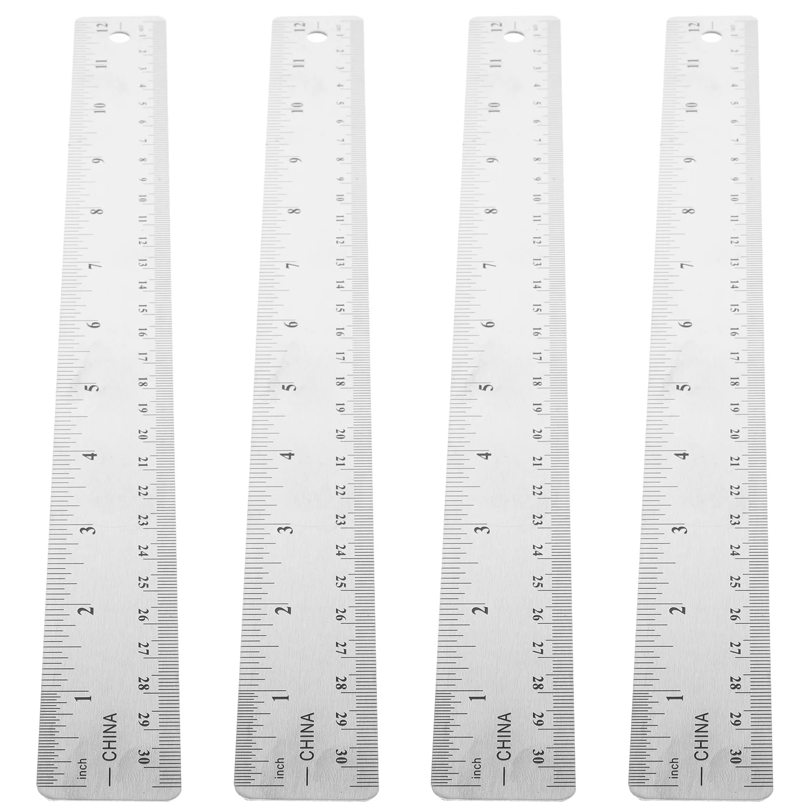 4pcs Soft Cork Ruler 30Cm Multi-Function Straight Measuring Tool For Drawing Students Kids Office School Portable