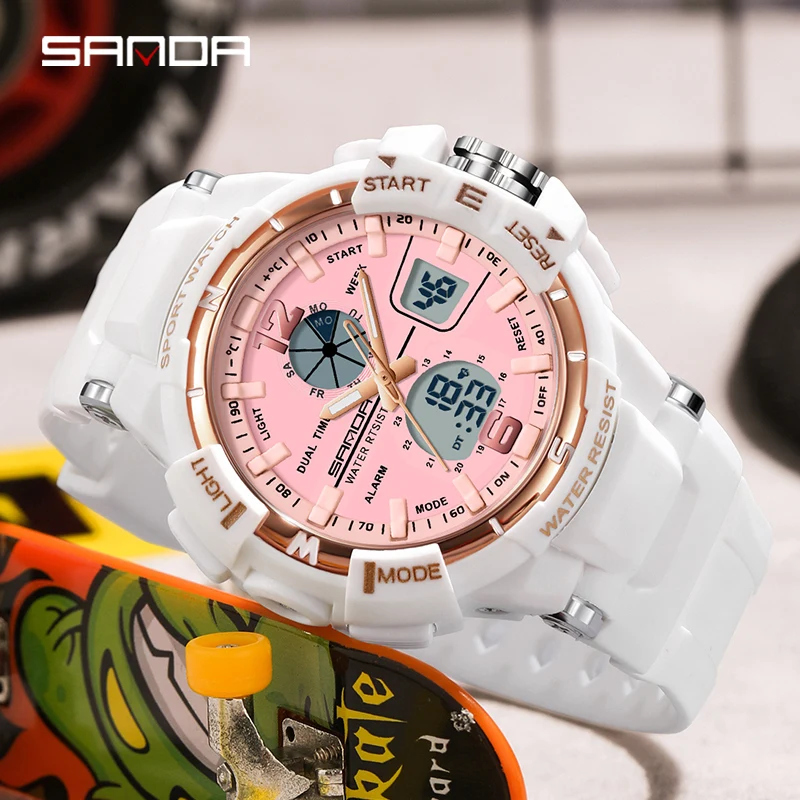 2024 Fashion Sanda Top Brand G- Style Military Led Digital Shock Sports Multi-function Waterproof Electronic Mens Wrist Watches