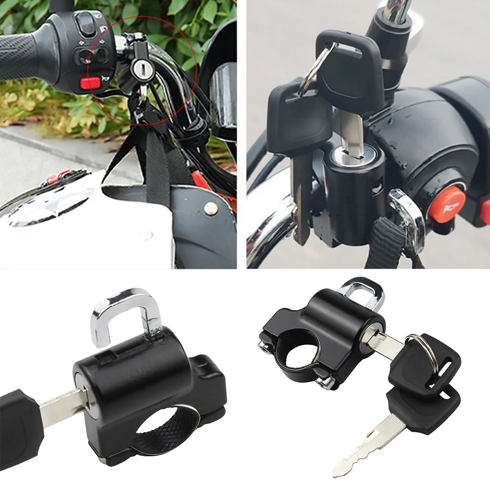 Motorcycle Accessories Anti Theft Helmet Lock Anti-theft Electric Scooter Security Lock Bicycle Helmet Security Locks with 2 Key