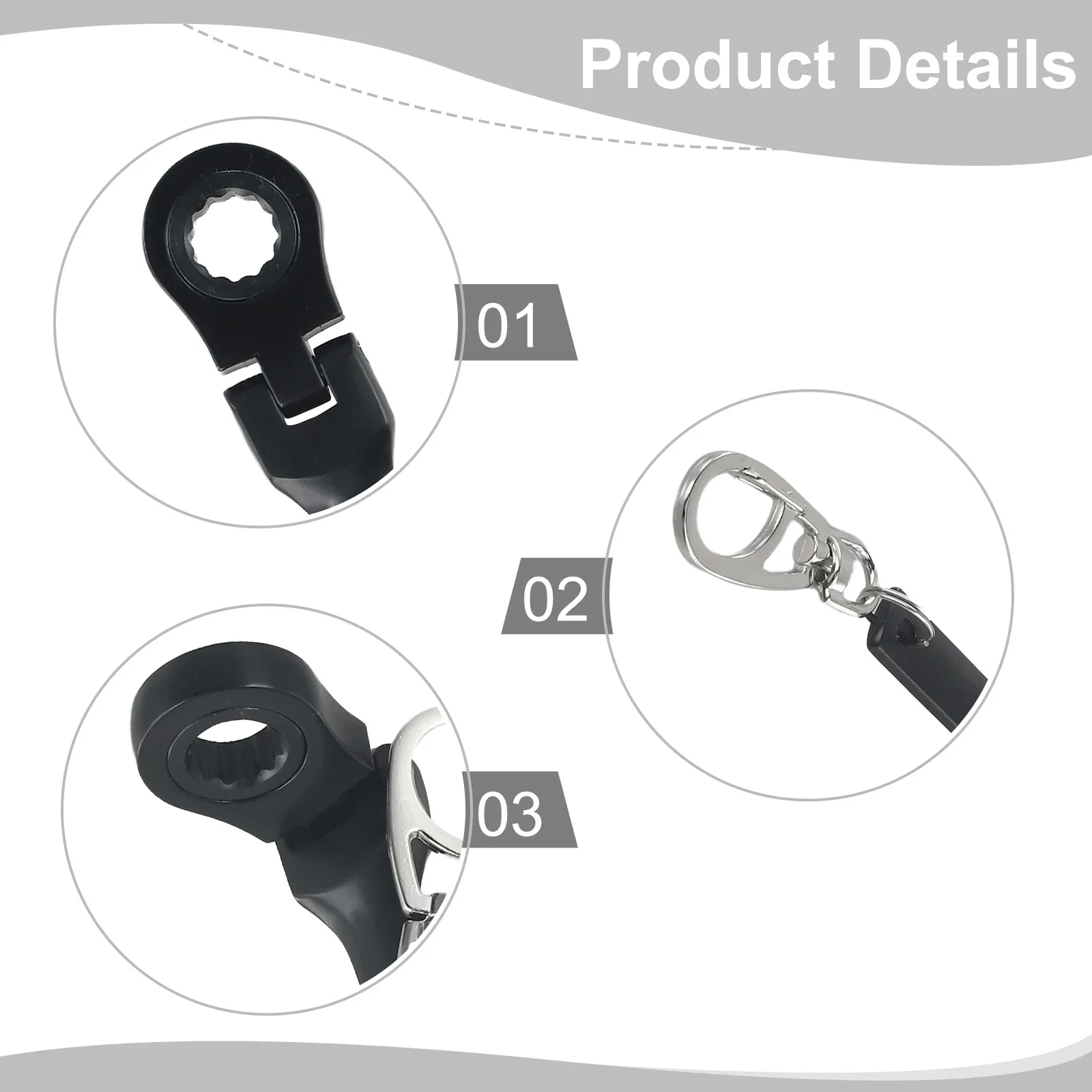 

Degree Rotatable Key Chain Degree Rotatable Mirror Silver Mm Ratchet Spanner Movable Ratchet Wrench A Practical Tool