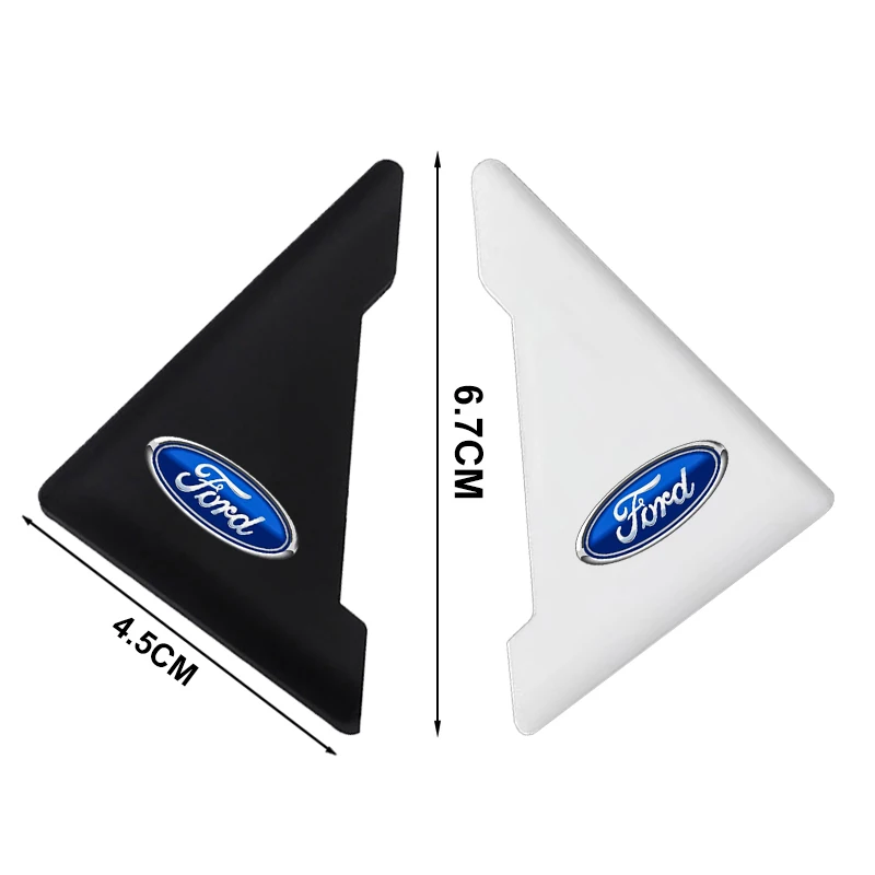 2 قطعة شعار السيارة غطاء زاوية الباب الوفير تحطم المضادة للخدش حامي لفورد رابتور فييستا التركيز 2 3 4 مونديو Ecosport موستانج #3