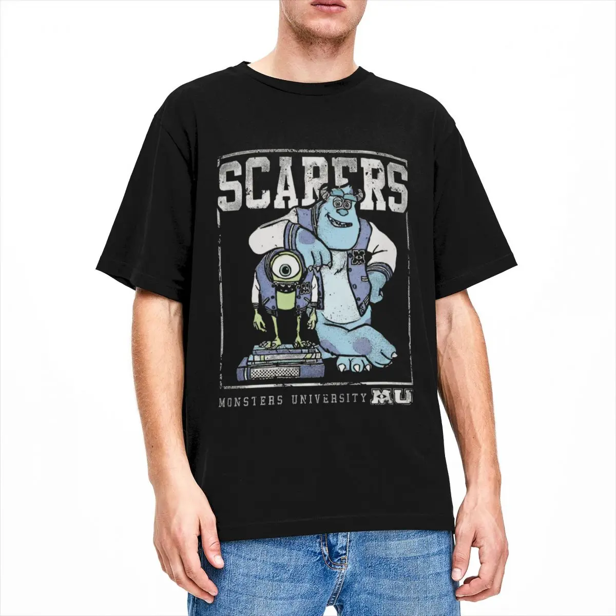 Streetwear T-Shirt Varsity Scarers 100% Bawełniane koszulki Nowość Tshirt dla mężczyzn Plaża Y2K Klasyczny wzór Koszulki z krótkim rękawem