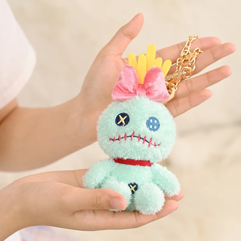 Nouveau véritable Disney Lilo & Stitch Scrump mignon en peluche petit porte-clés en or porte-clés en peluche sac à dos pendentif cadeau de noël