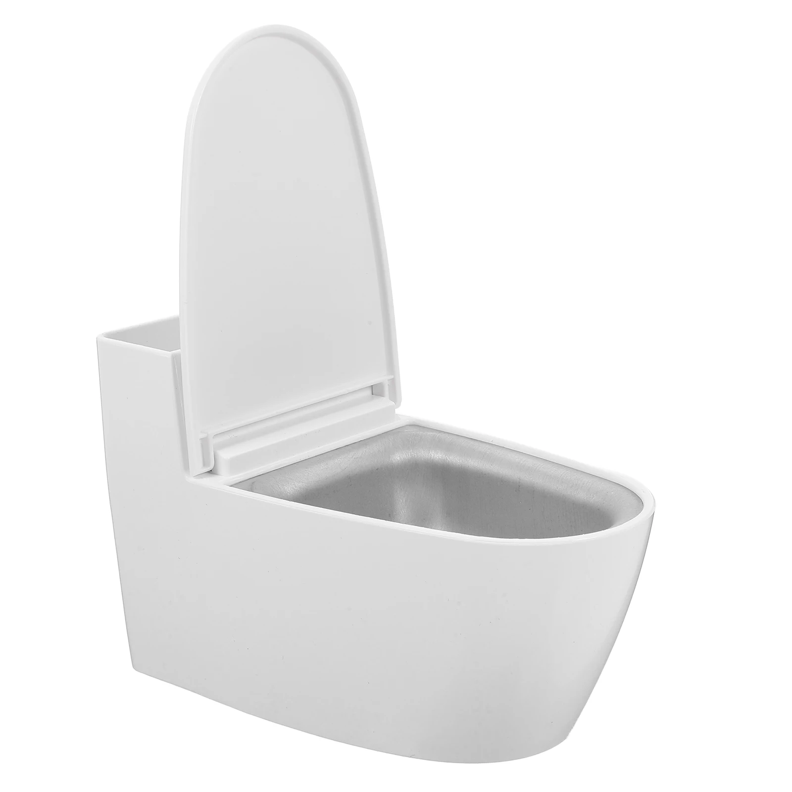 

Toilet Shaped Ashtray Lid Wall Mountable Home Decor Bathroom Stainless Steel Smoke Holder Indoor Use Retro Style Ashtrays