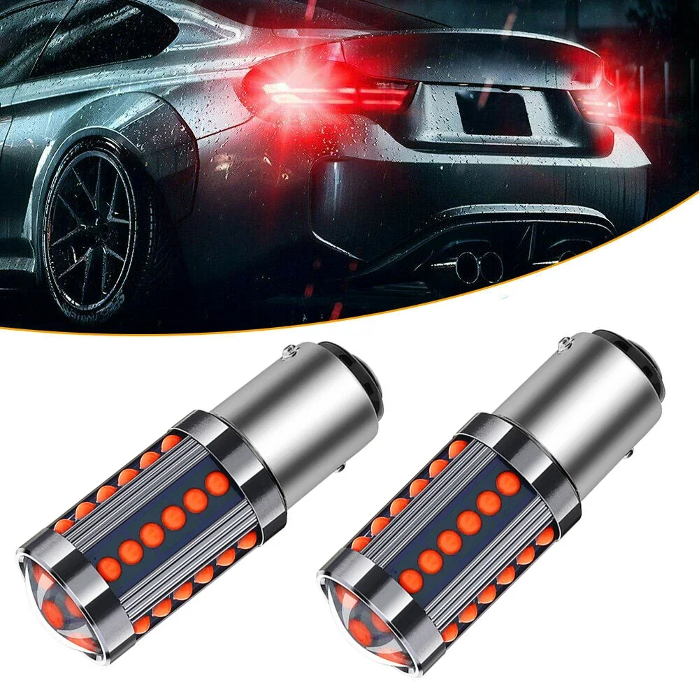 2x 1157 BAY15D 36 COB Red LED Tail Lamp Car Signal Brake Light Parking Bulb Car Tuning Universal Exterior Parts Accessory