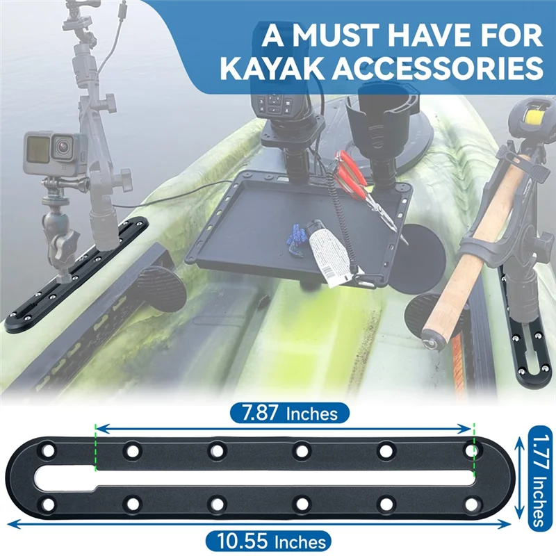 

ABVB-Kayak Track For Fishing Rod Holder, Kayak Gear Track Accessories For Cup Holder, Kayak Rail Track For Paddle Holders Durabl