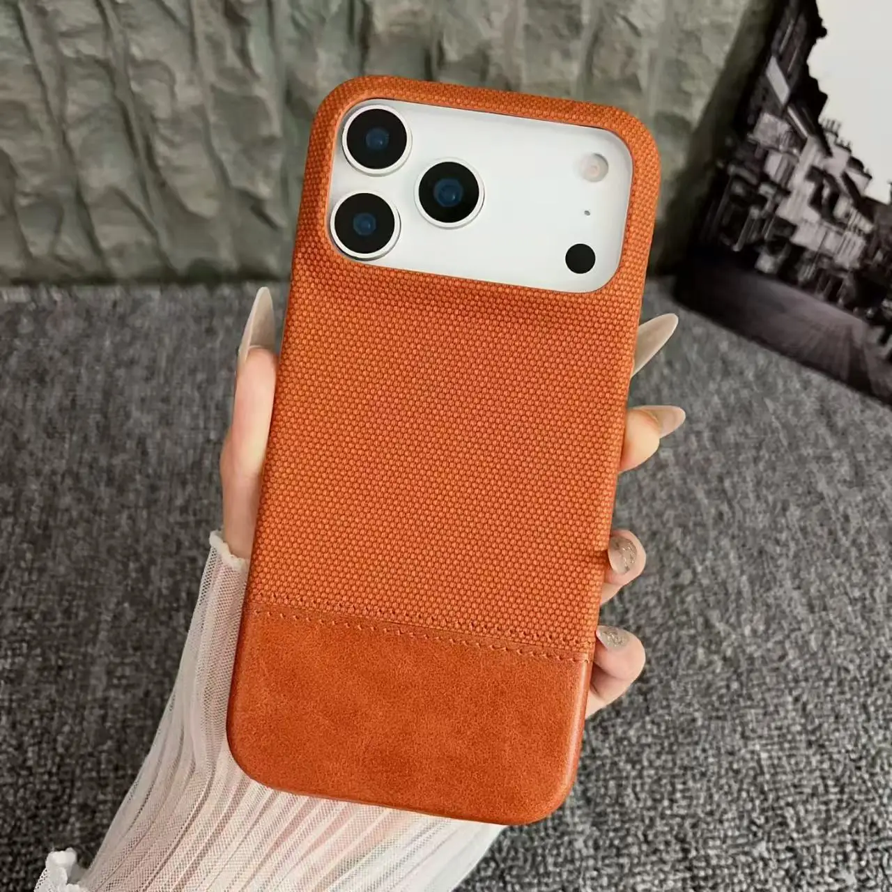 

New Luxury Fabric Cloth Leather Magnetic Phone Case For iPhone 17 16 15 14 Plus 13 Pro Max Magsafe Hard Cover Coque Business