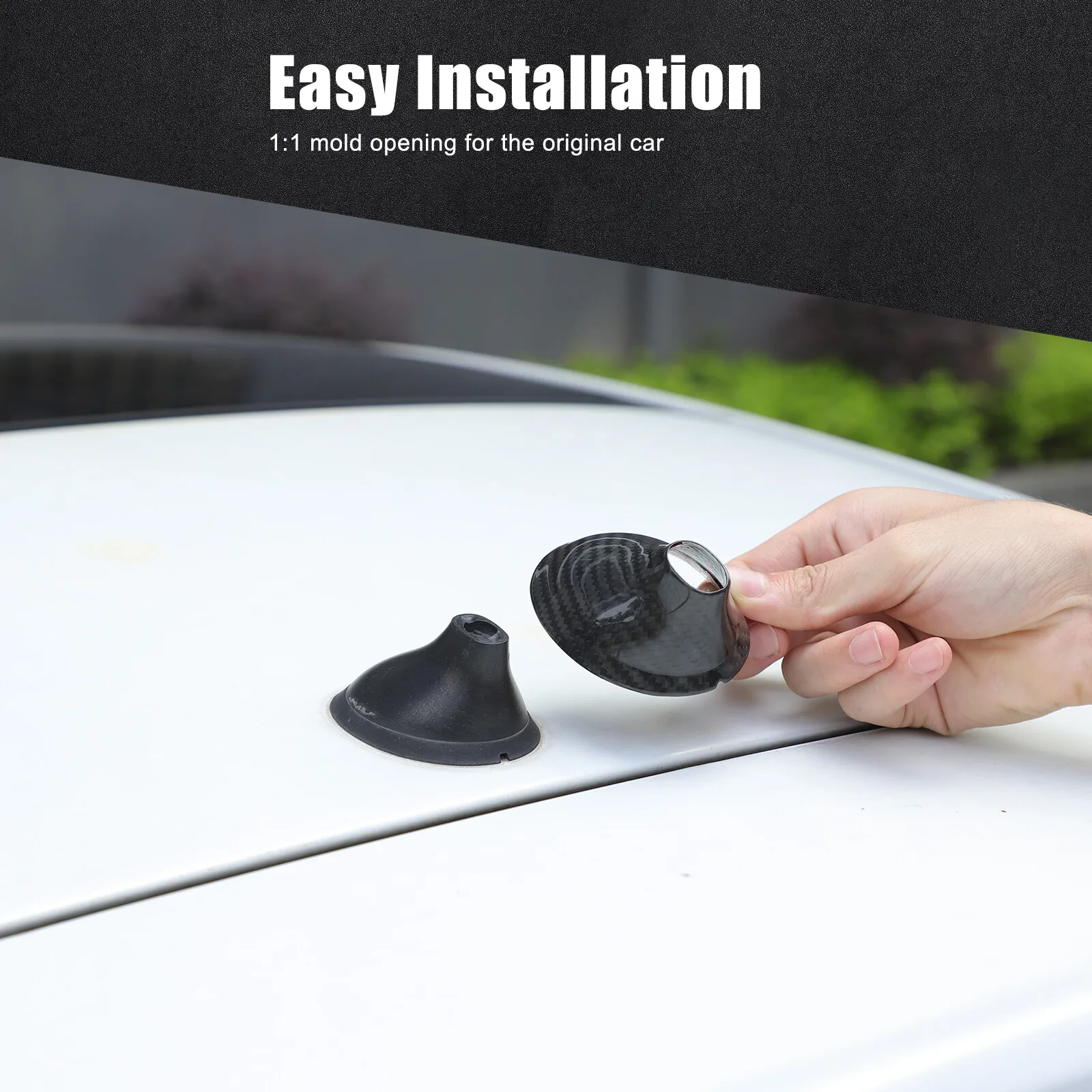 

1PCS Dry Carbon Fiber For Fiat 500 Abarth 595 2012 2013 2014 2015 2016 2017 2018 2019 2020 2021 2022 2023 Antenna Shark Fin