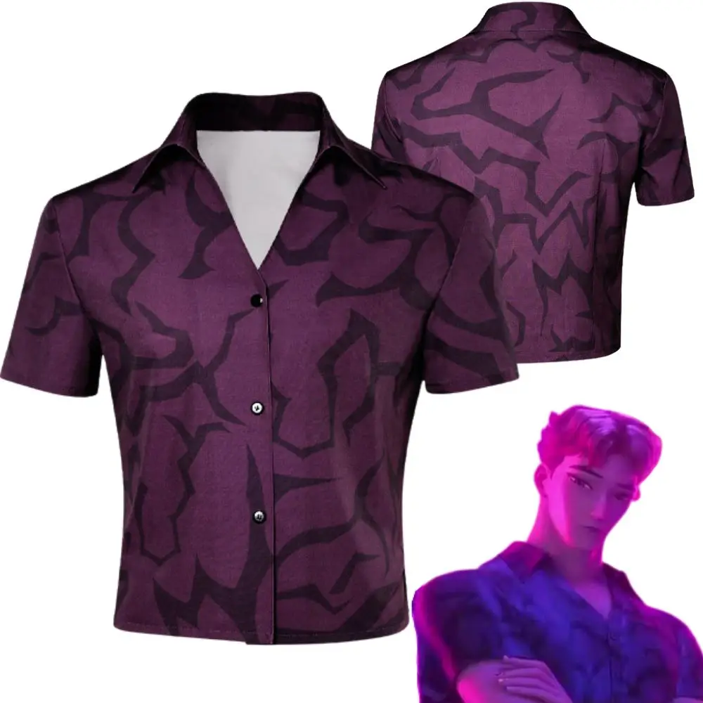 

Kpop Demon Hunters Saja Boys Эбби Косплей Футболка Костюм Для Мужчин Jinu Мальчики Группа Ролевая Игра Наряды Хэллоуин Карнавальный Костюм