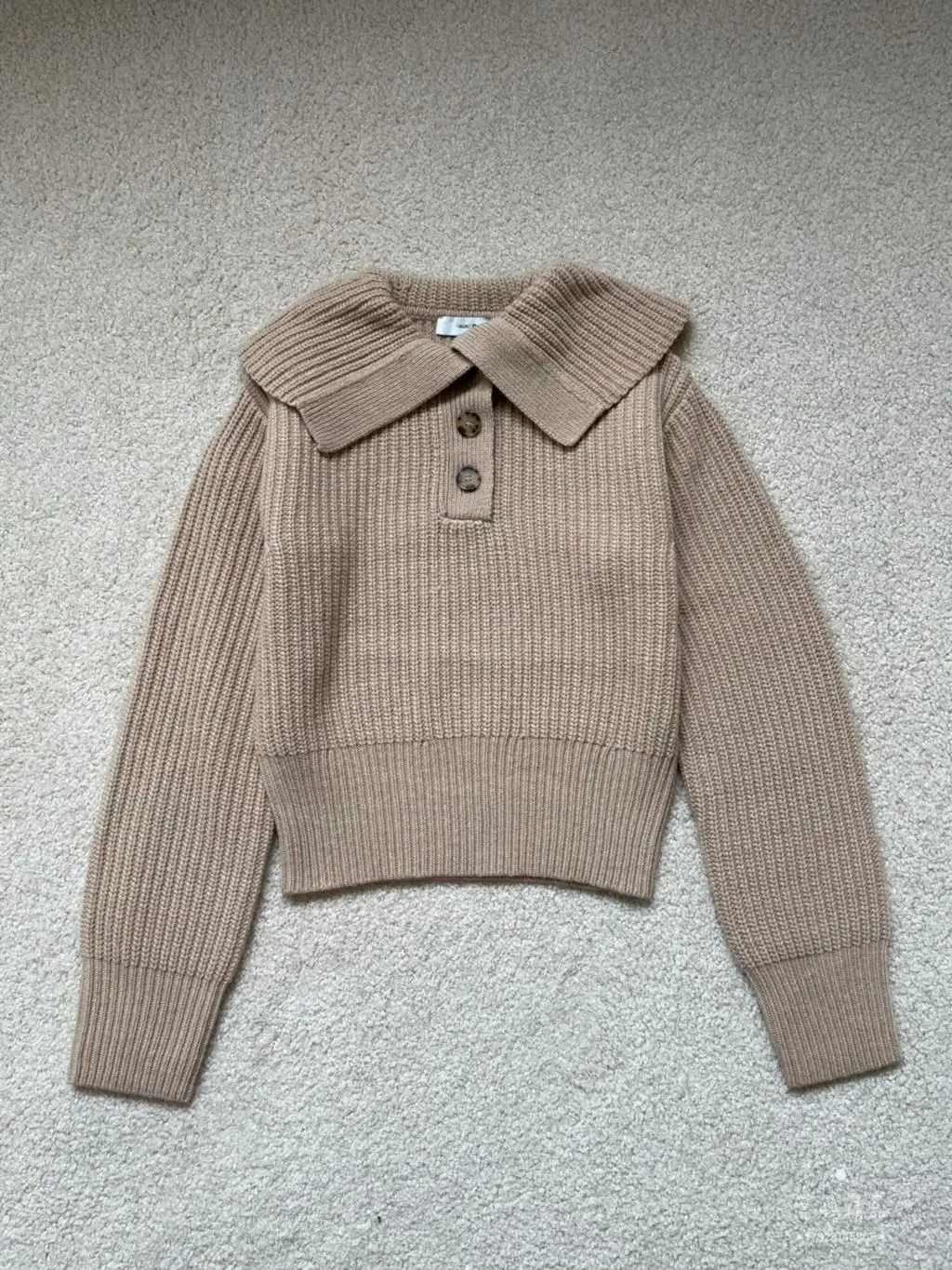 

2024 Women's Clothing Large lapel two-button wool sweater Spring Summer New 0427