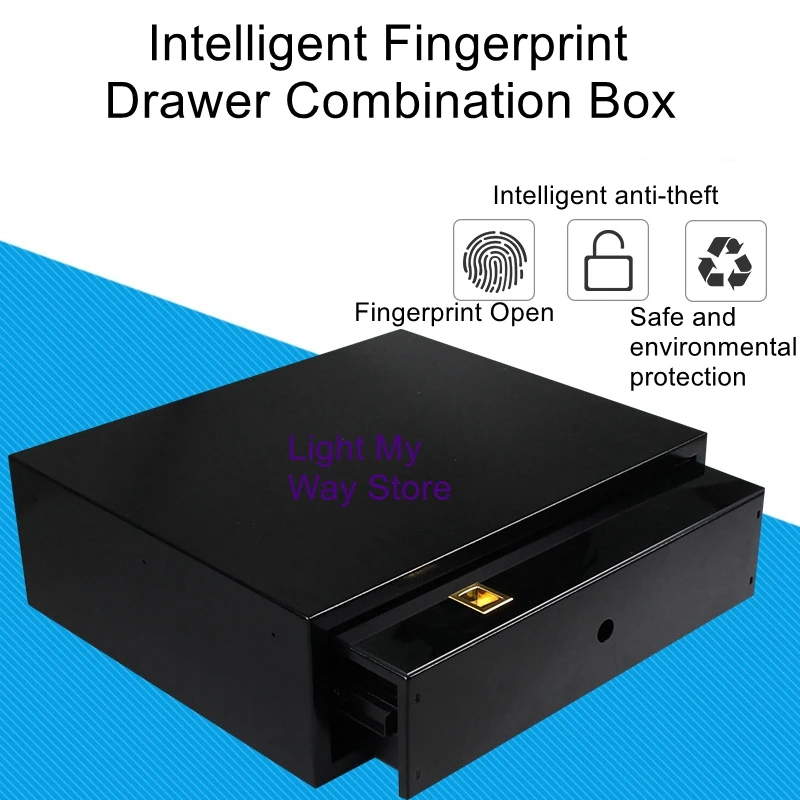 Closet Drawer Combination Box Drawer Fingerprint Combination Box Intelligent Push-Pull Metal Anti-theft Safety Deposit Boxes