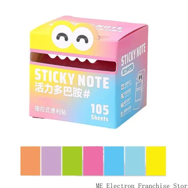 T5EA Pull Out Sticky Notes 패드 105 시트 진주 메모 메모 패드