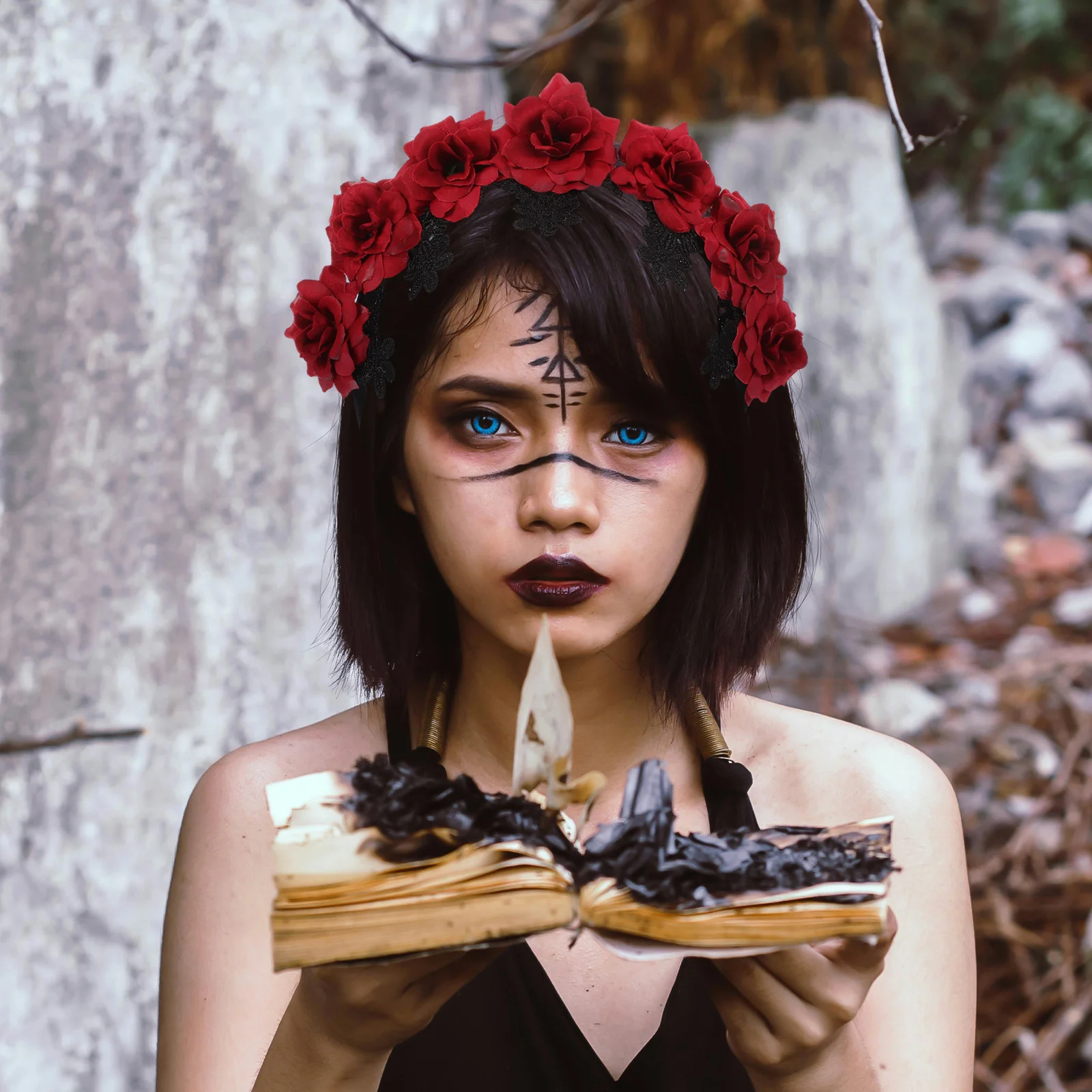 

Black Lace Headband Halloween Hair Hoop Party Cosplay Accessory Women Headdress Festival Wear Decor Hairband