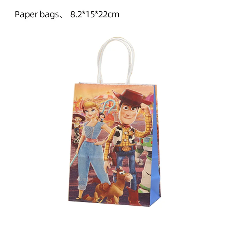 21*15*8cm Toy Story Theme Gift Bags Festival Paper Bag with Handles Baby Shower Candy Bags Kids Boys Birthday Party Supplies