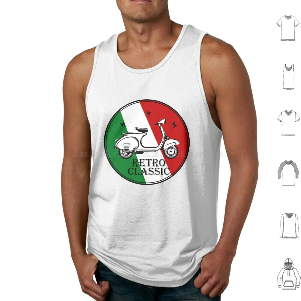 Retro Classic Tank Tops Vest Sleeveless Scooter Cool Vintage Retro Italy Funny Italia American Teen Car Bumper Hard Hat