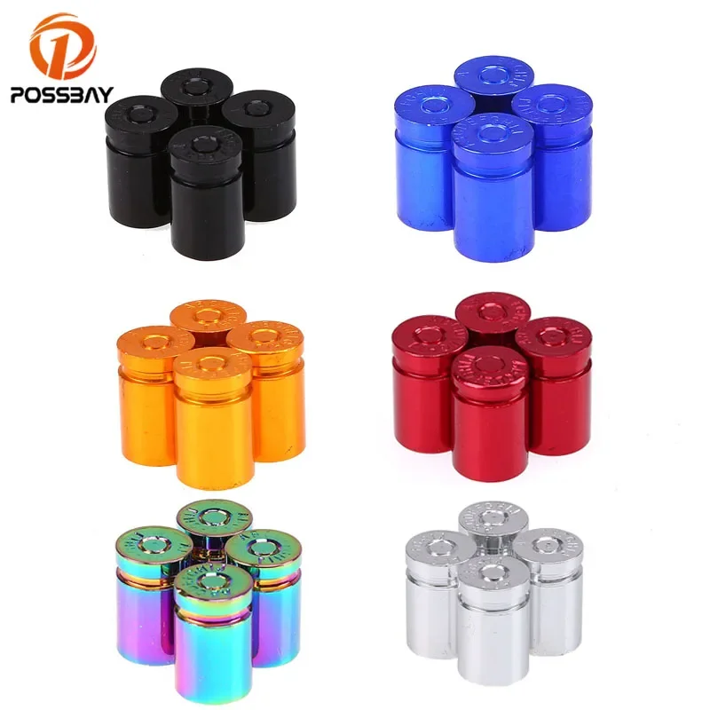 POSSBAY Universal Auto Wheel Air Valve Caps Car Motorcycle Bike Airtight Tyre Tire Valve Cap Cover Accessories for Ford VW BMW