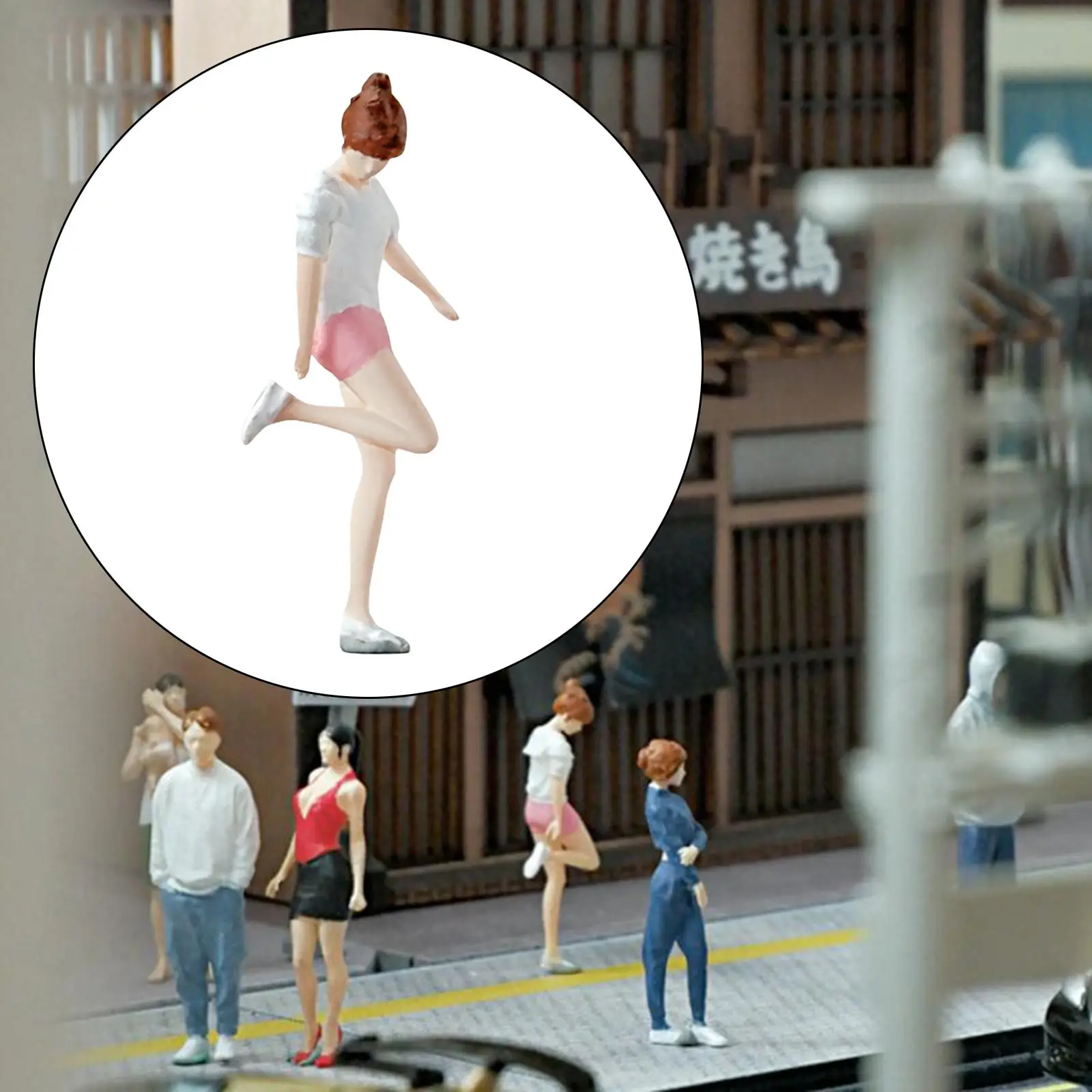 1/64 소녀 그림 모델 S 스케일 레이아웃 손으로 그린 ​​인형 장식