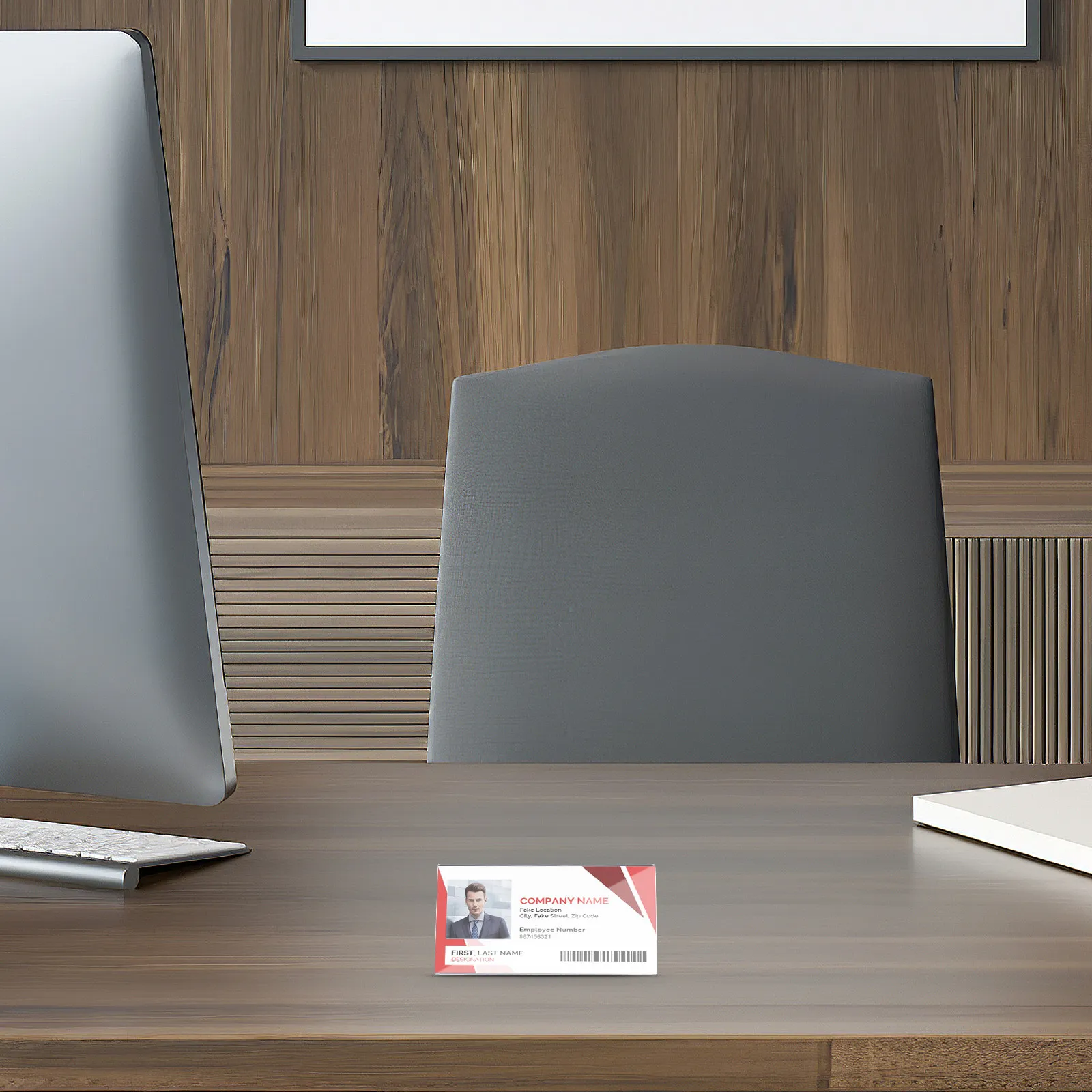Desk Name Plate - 6 stuks transparante acryl naamplaatjes, herbruikbare