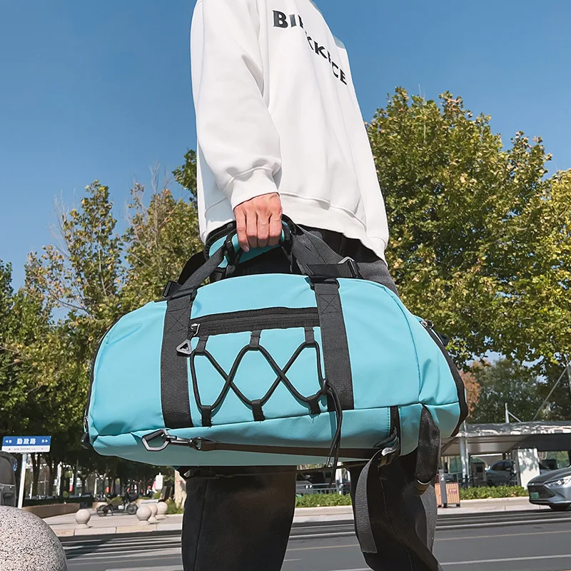 大容量スポーツフィットネスバックパック女性と男性アウトドアハイキング旅行バックパック多機能シューズバッグ付きウェットポケット