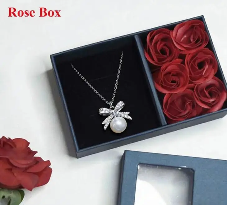 

Элегантное ожерелье с жемчужным бантом для женщин - изящная серебряная цепочка с циркониевым бантом, в подарочной коробке, идеально подходит для свадьбы