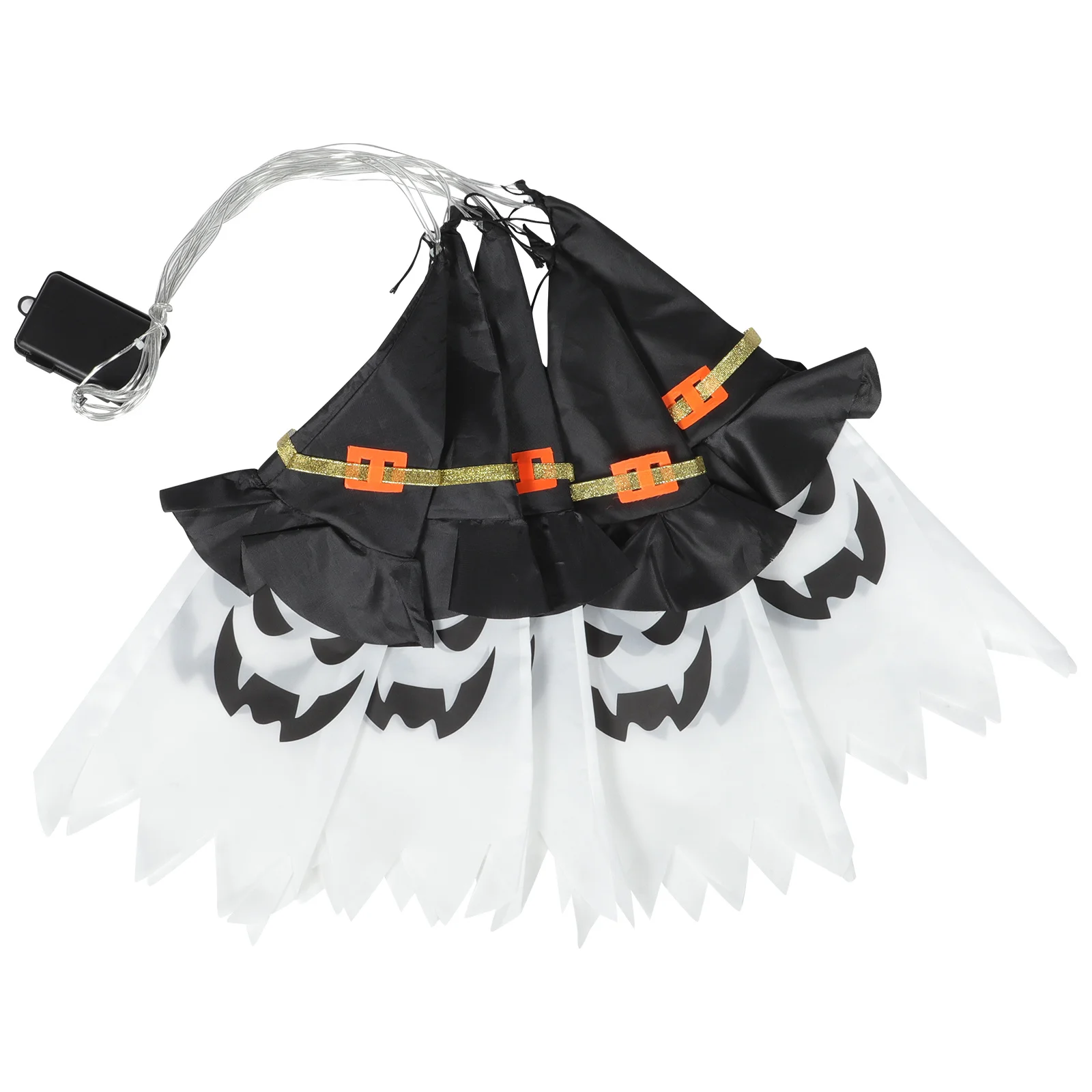 

1 Set Ghost String Light Halloween Led String Lights For Outdoor Indoor Party Decorations Luminous Witch Hat Pendant Carnival