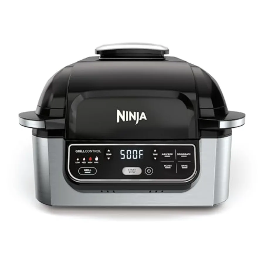 

Indoor Grill Foodi 5-in-1 Black/Grey Grills up to 3lb Roast with Smoke Control System and Dishwasher Safe Parts