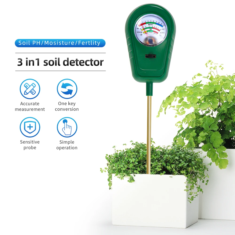 

Plant Soil PH Meter Fertility Moisture Tester Soil Acidity Test Hygrometer For Garden Soil Monitor Analyzer Tool