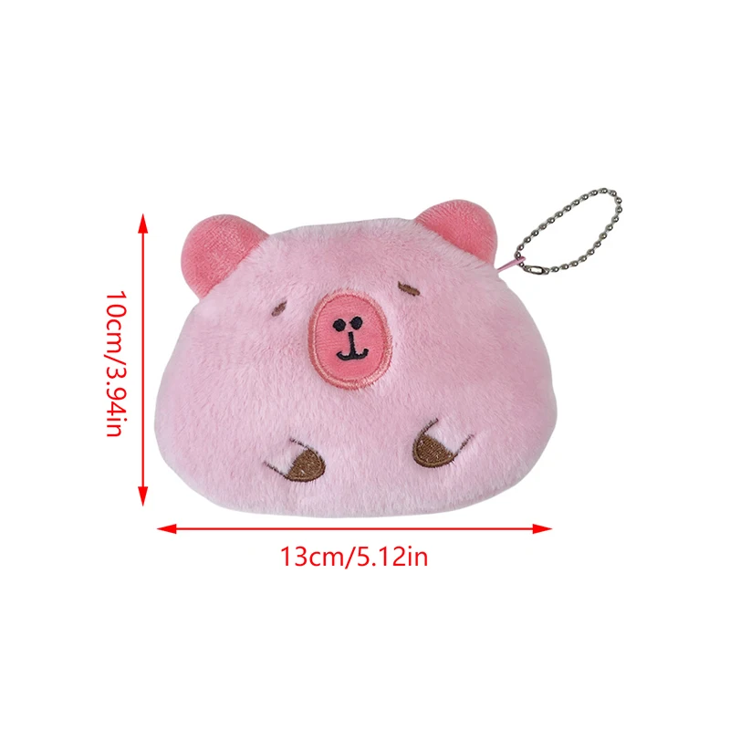 Kreative Capybara Plüsch Geldbörse Mode Kawaii Mini Lagerung Tasche Schlüsselbund Cartoon Taschen Anhänger Dekoration Geschenke