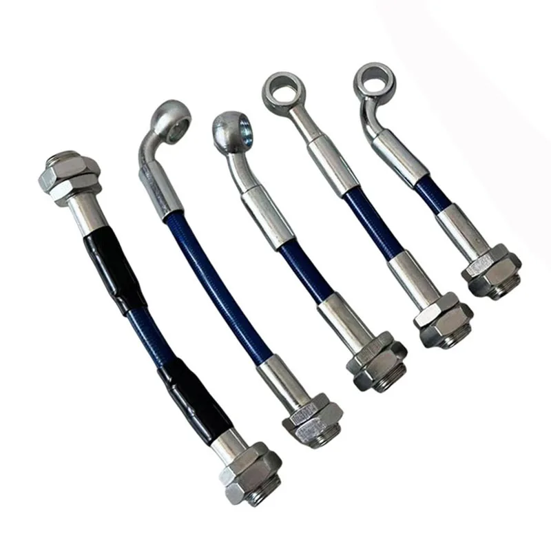 Motorcycle Brake Hose Modified Racing Brake Lines AN3 High-Performance Brake Clutch Oil Pipe Stainless Steel Braided Brake Hose