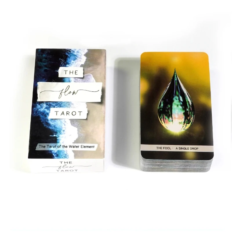 78-teilige Karten „The Flow Tarot“, das Tarot des Wasserelementdecks, das komplett auf allen Formen der Reiseversion des Wasserelements basierend ist