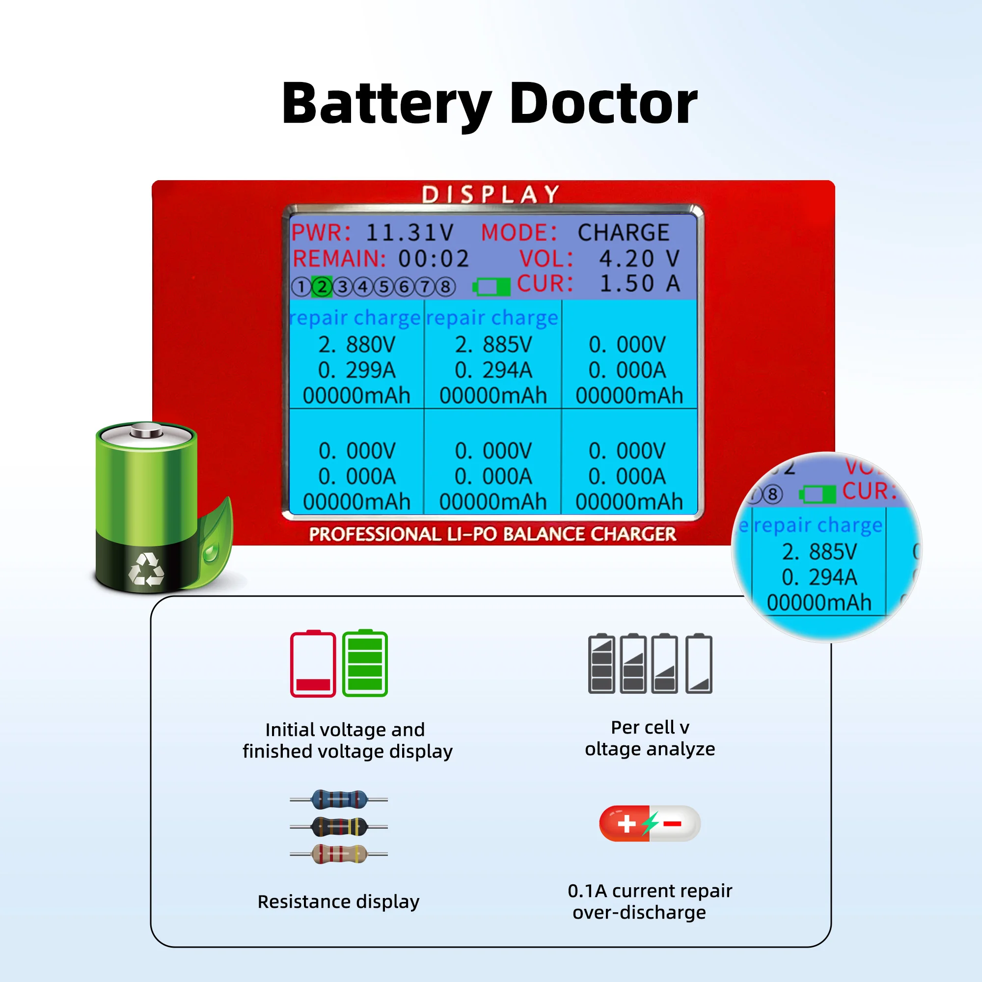 Radiolink Balance Charger CB86 Plus 1s-6s LiPo Batteria al litio Caricatore professionale 0.1-6A per trasmettitore controller drone FPV