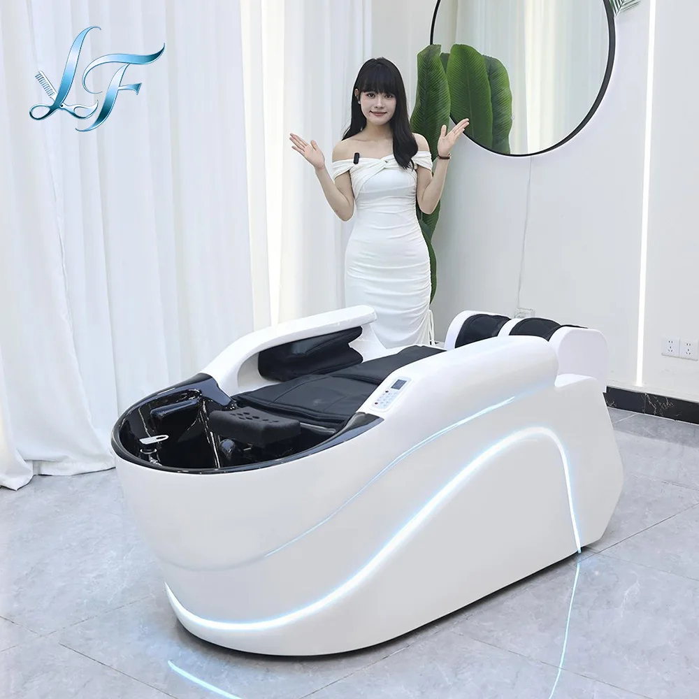 

Профессиональная эргономичная электрическая кушетка-массажный стол для мытья головы, для салонов красоты и парикмахерских