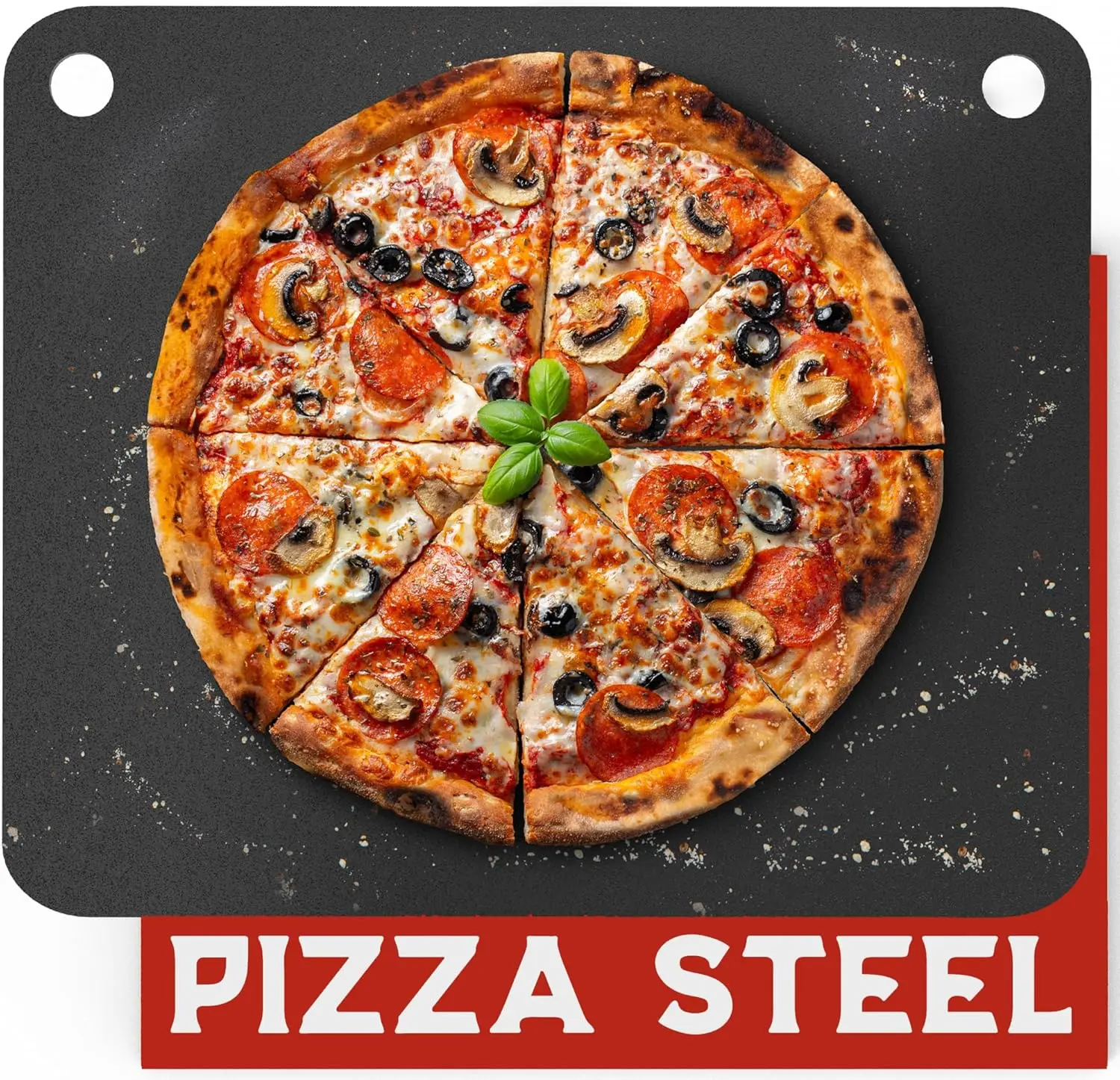 Pizza Steel XL para horno y parrilla, el cambiador definitivo de la textura de la base, perfecto para pizzas horneadas con mayor concentración de sabor.