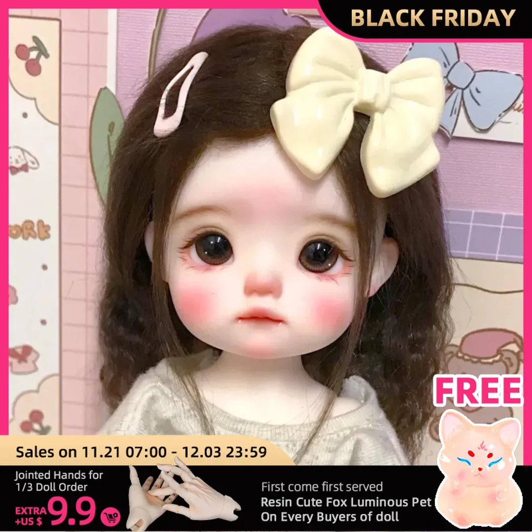 Hot Sale BJD 1/6 Binky Grievance Expression Head with YouYou Body with 2 Pairs Hands Cute Baby Ball Jointed Doll