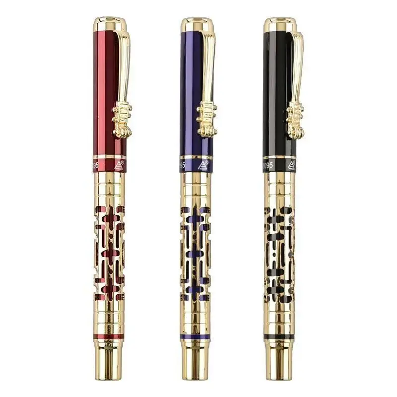 

Metal Hollow Out Fountain Pen 3095 Converter Calligraphy Pens for Writing Drawing Journal Business Gift Ink Pen