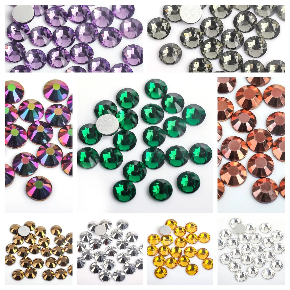 

SS6 Multi Colors Crystal AB 3D Flat Back Non Hotfix Nail Art Rhinestones Decoration