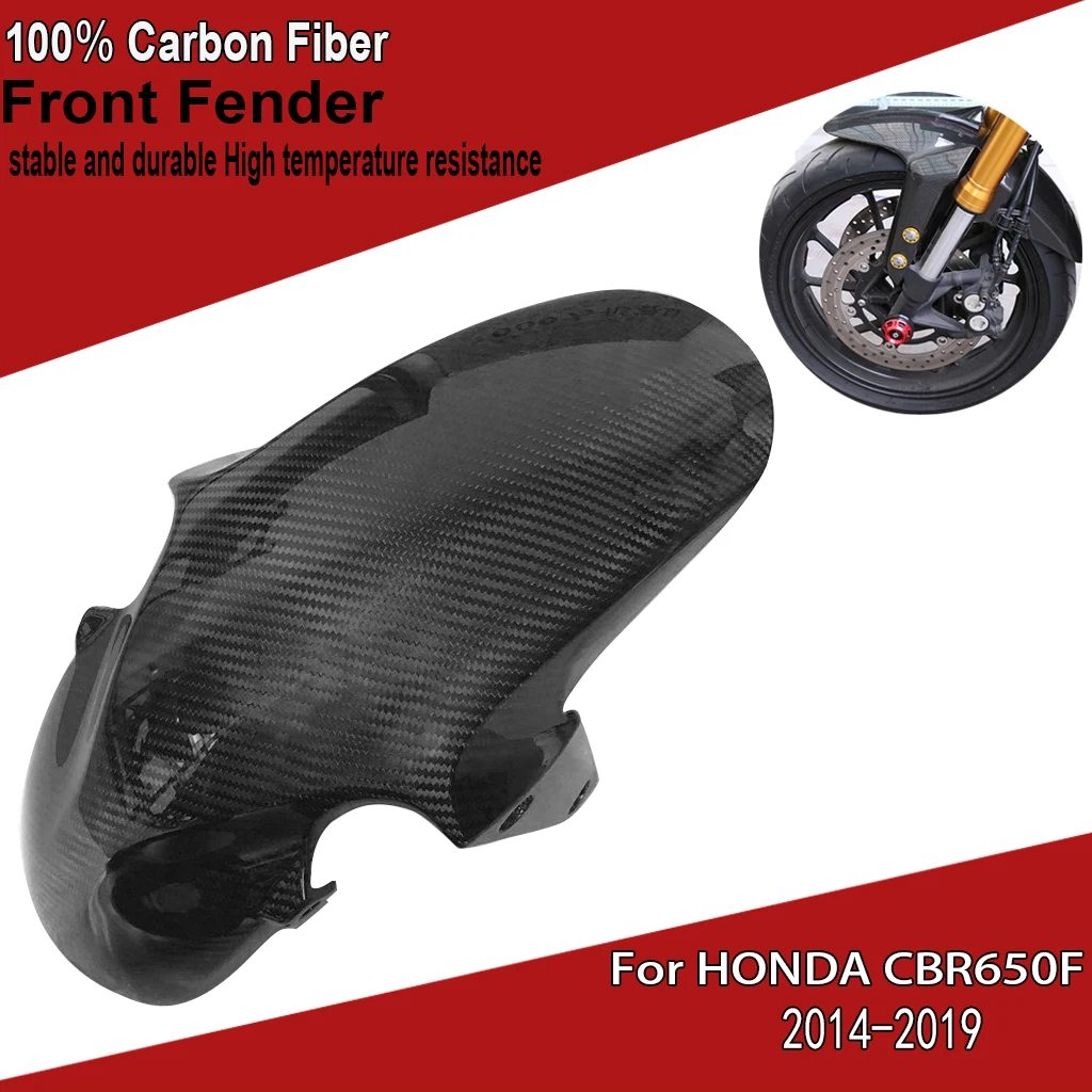 

Motorcycle Carbon Fiber Front Tire Wheel Fender Splash Guard Mudguard Cover For Honda CB650F CBR650F 2014 2015 2016 2017-2019