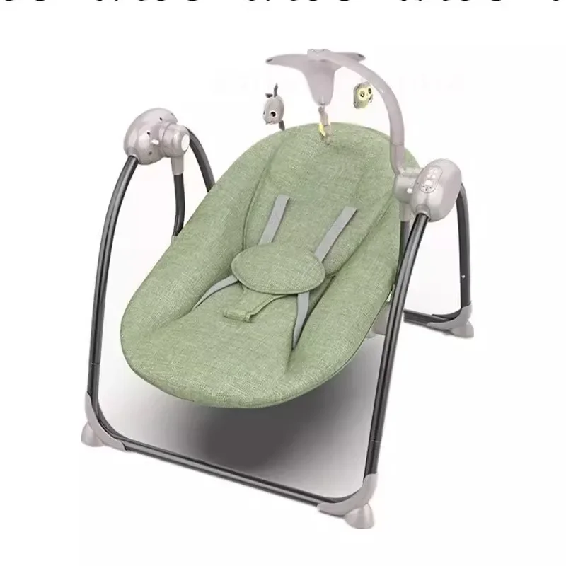 Swinging electric crib with intelligent multifunctional electronic automatic baby soothing function