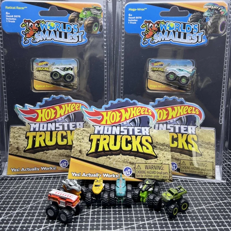Super Mini Hot Wheels Monster Truck Legering Automodel Verzamelspeelgoed Compacte motorvoertuigen met rails Niet op afstand bestuurbaar