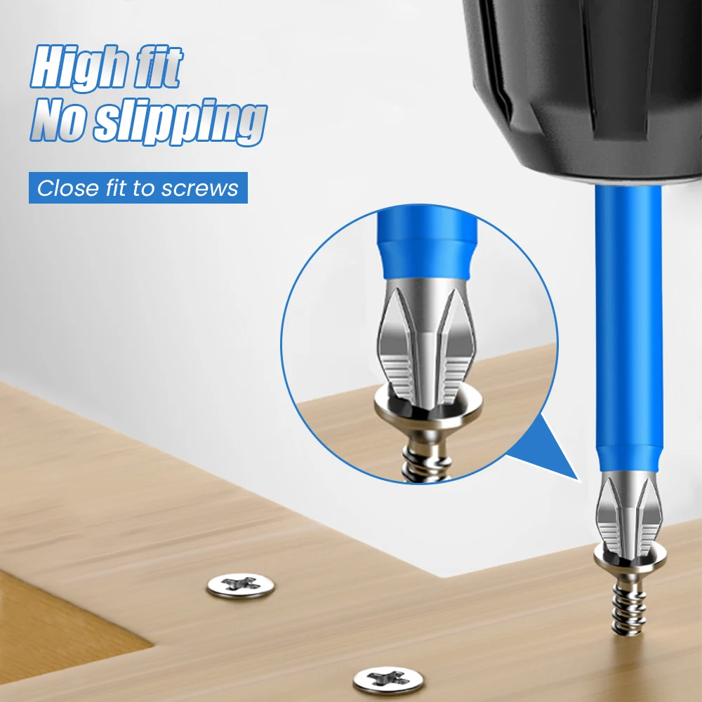 ชุดหัวไขควงแม่เหล็กสำหรับ PH2กันลื่นไขควงไฟฟ้ามีความแข็งสูงชุดหัวสกรูบิตสกรูสว่านไฟฟ้า