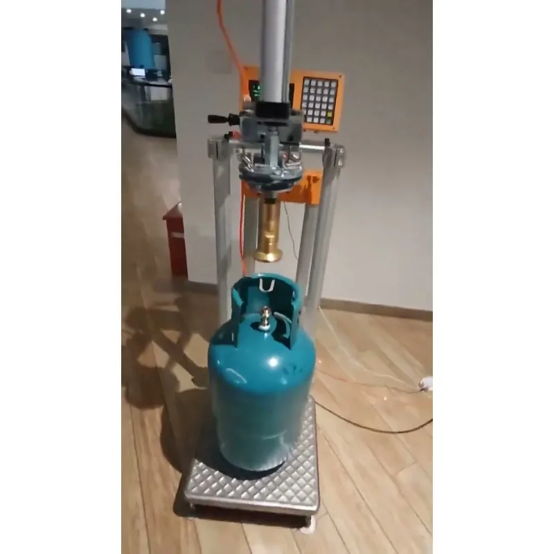 Printable Receipt Battery Power Supply Semi-Automatic Pump LPG Gas Cylinder Filling Machine With Valve Control And Filling Scale