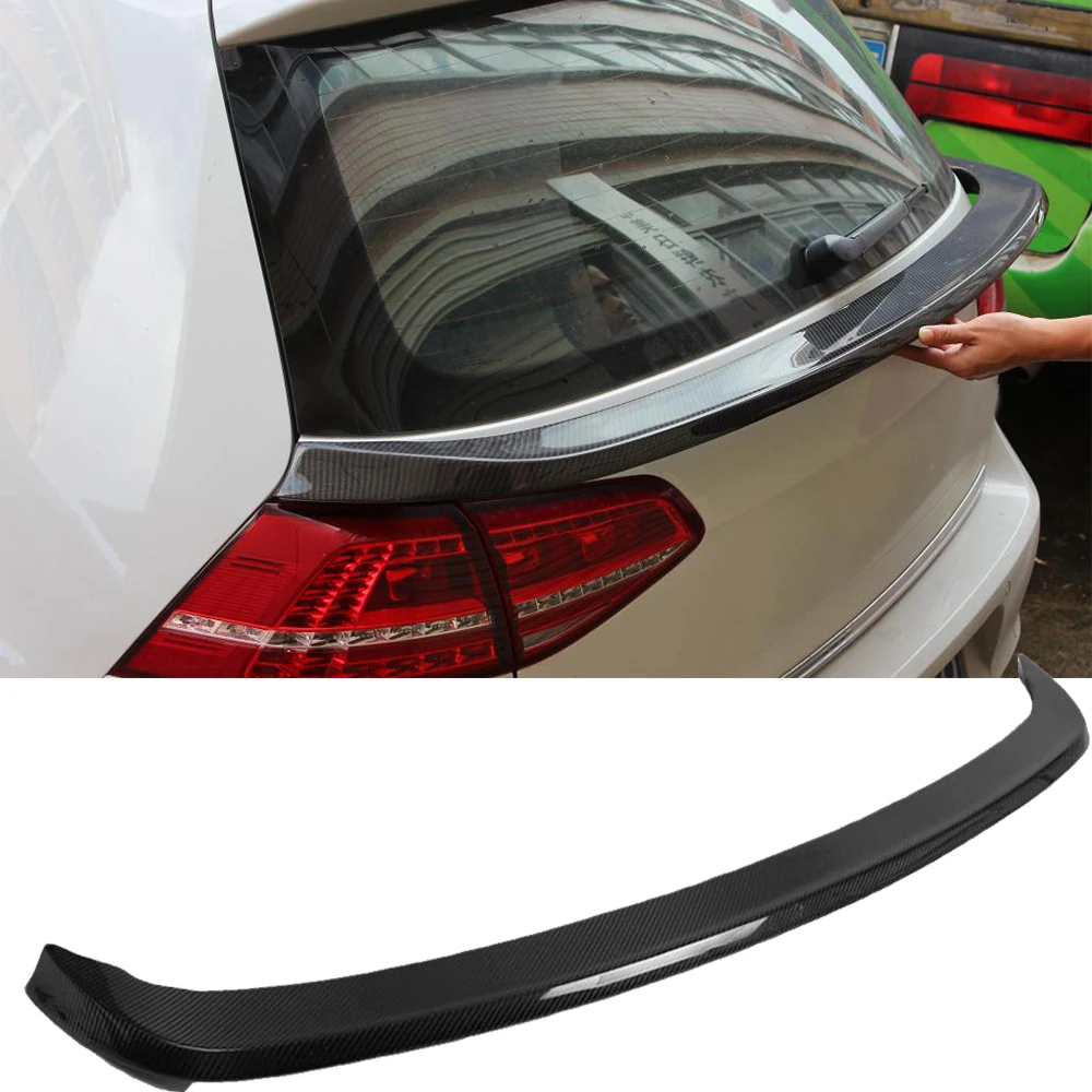 Carbon Fiber Rear Trunk Middle Spoiler For Volkswagen VW Golf 7 VII MK7 GTI R R-Line Standard 2014-2017 Rear Middle Wing Spoiler