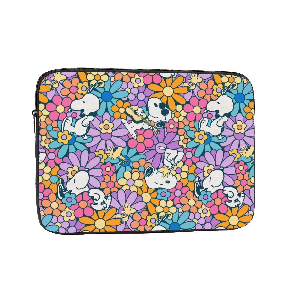 Funda Protectora Antigolpes de 12" 13" 15" 17" con Diseño Floral de Snoopy para Hombre y Mujer, Funda para Laptop Macbook Air Pro, Bolsa para Notebook