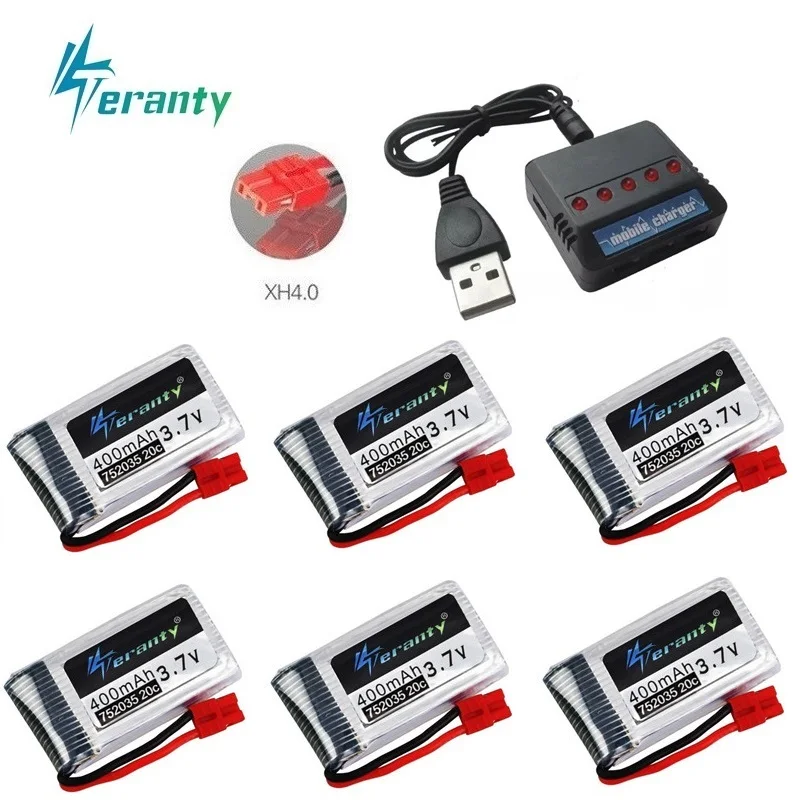 3.7V 400mah Lipo Battery and Charger For SYMA X15 X5A-1 X15C X15W RC Drone Helicopter Spare Parts 3.7v Rechargeable battery